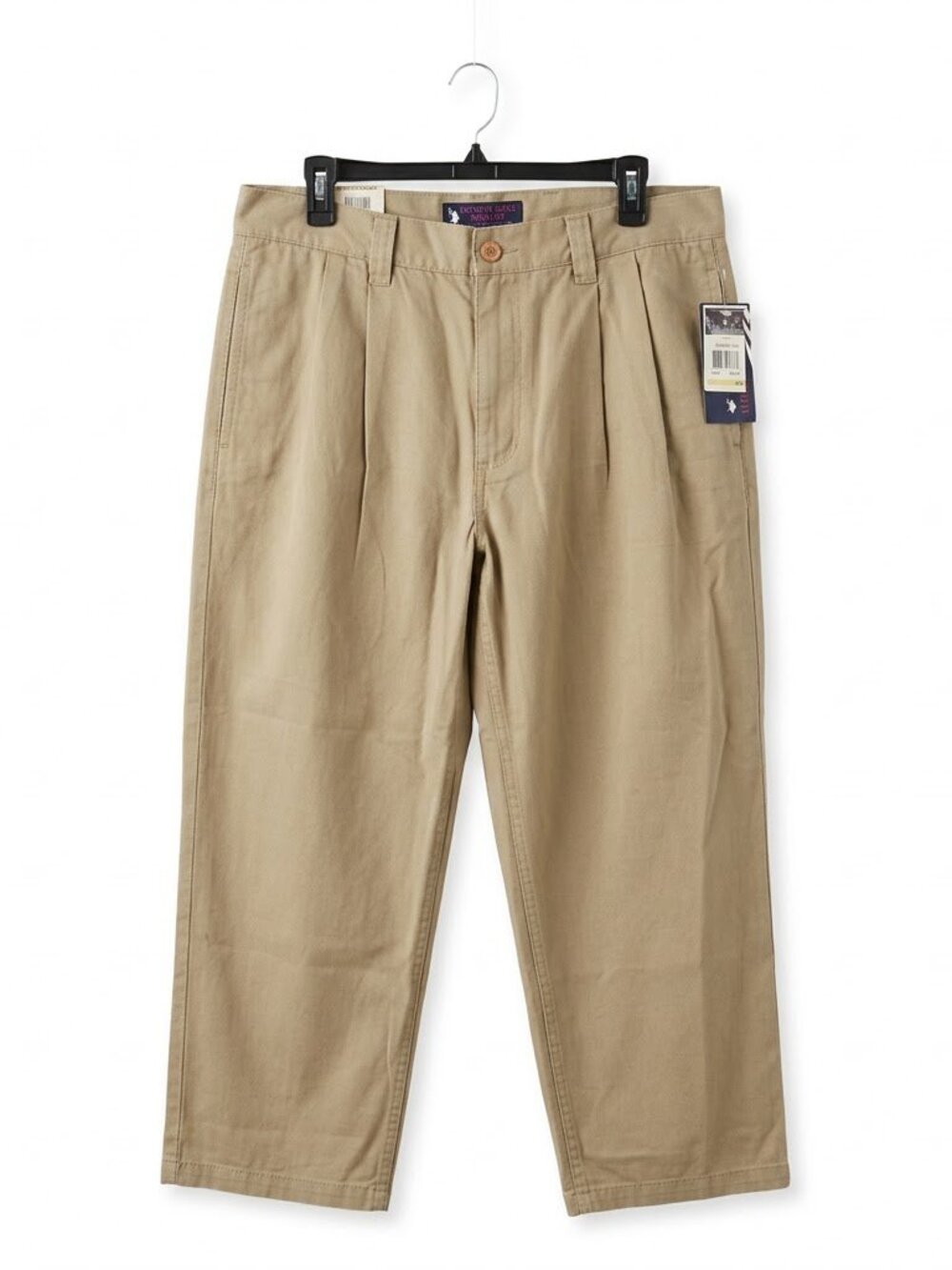 Vintage U.S. Polo Assn. Men's Khaki Pleated Trouser - NWT 36x30